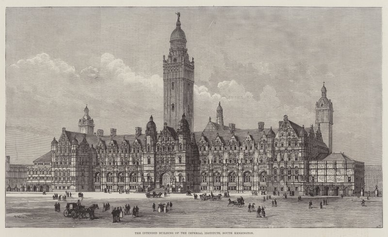Imperial Instituten suunniteltu rakennus, South Kensington tekijältä Frank Watkins