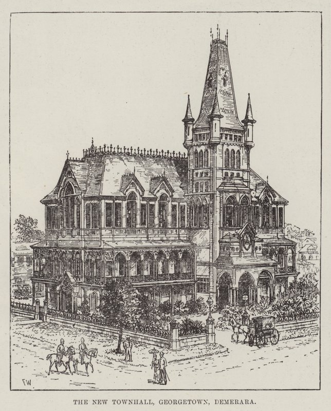 Uusi kaupungintalo, Georgetown, Demerara tekijältä Frank Watkins