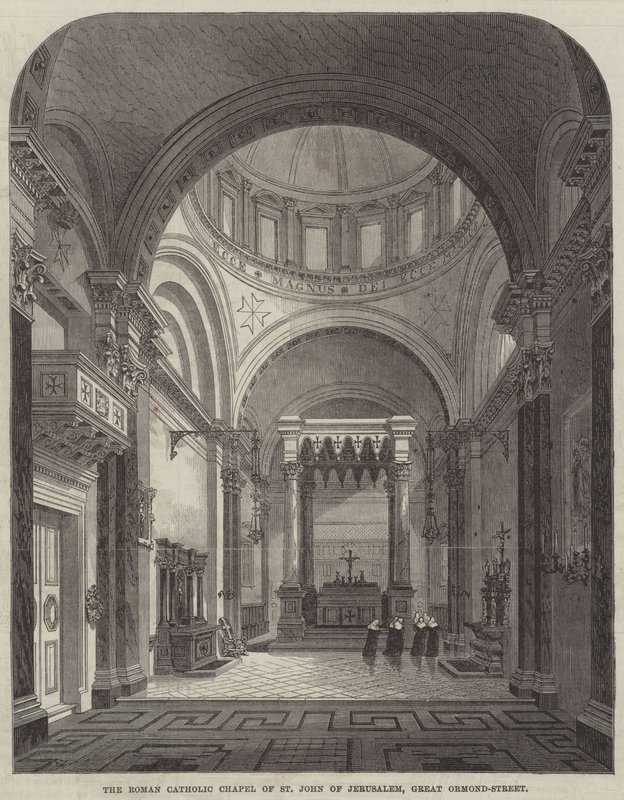 Pyhän Johanneksen Jerusalemin roomalaiskatolinen kappeli, Great Ormond-Street tekijältä Frank Watkins