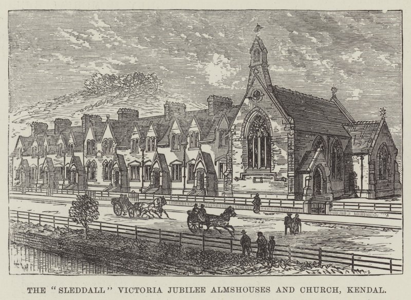Sleddall Victoria Jubilee Almshouses ja kirkko, Kendal tekijältä Frank Watkins