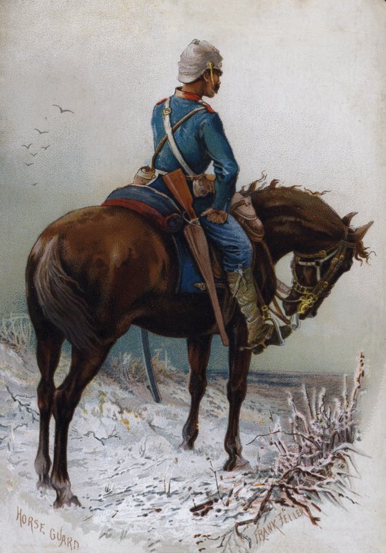 Horse Guard (väri litho) tekijältä Frank (after) Feller