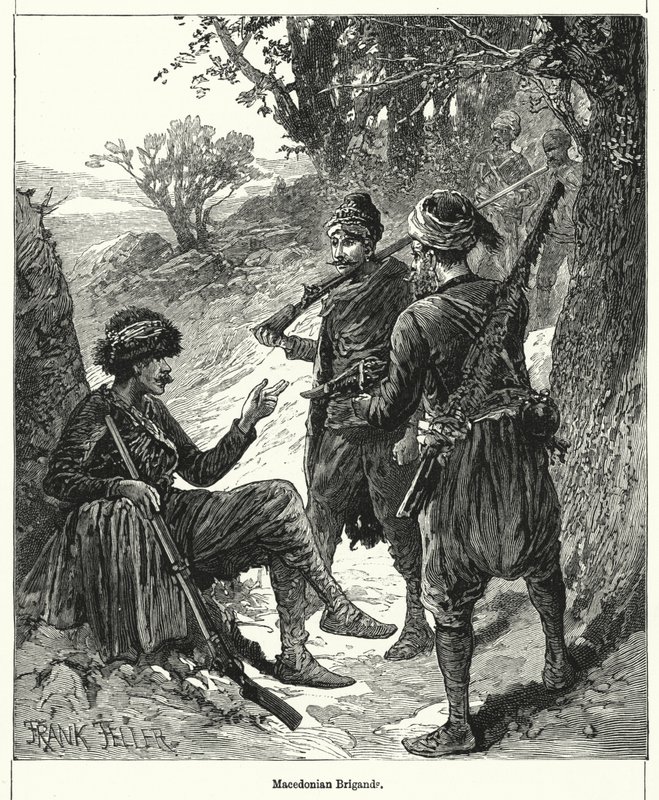 Makedonian Brigands (kaiverrus) tekijältä Frank (after) Feller