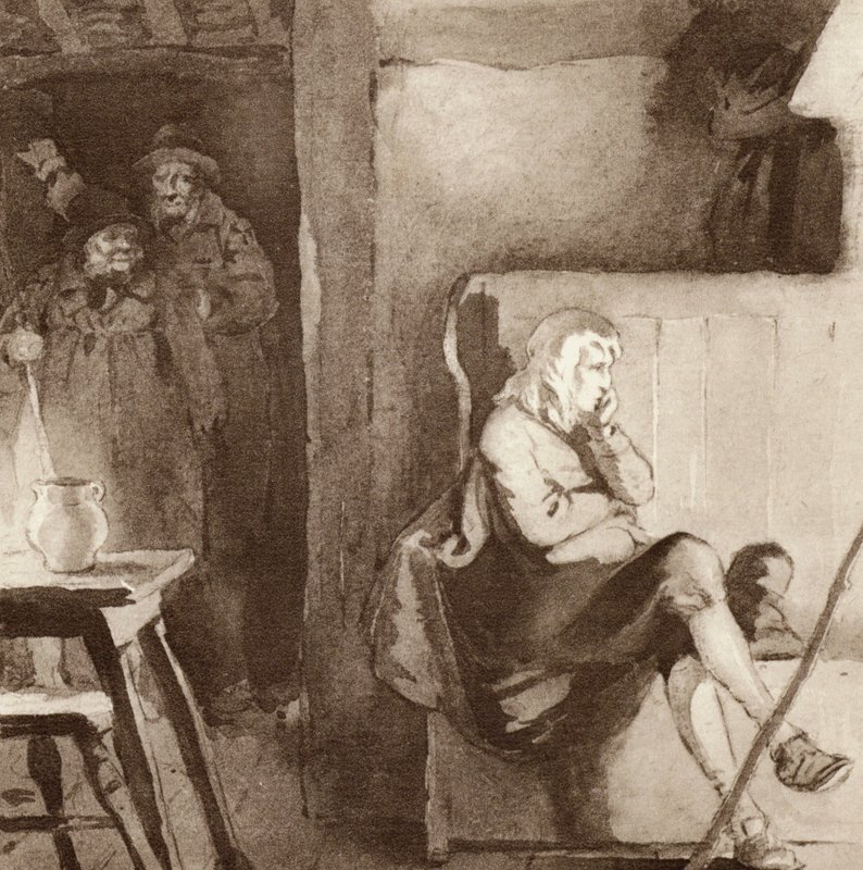 Kuvitus Matthew Arnoldin teokselle The Scholar-Gipsy (värilitho) tekijältä Frank Adams