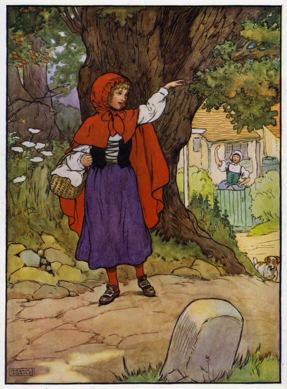 Punahilkka (väri litho) tekijältä Frank Adams