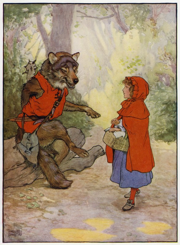 Punahilkka (väri litho) tekijältä Frank Adams