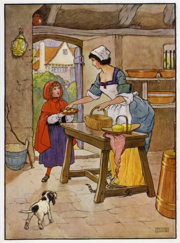 Punahilkka (väri litho) tekijältä Frank Adams