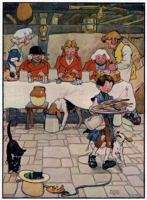 Three Jolly Huntsmen (väri litho) tekijältä Frank Adams