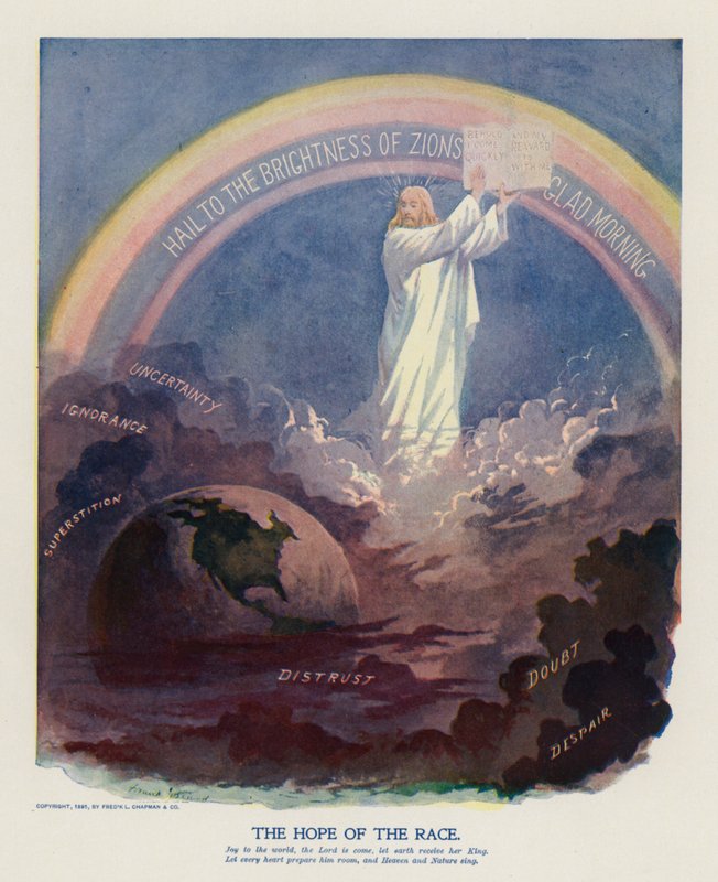 The Hope of the Race (värillinen litografia) tekijältä Frank Beard