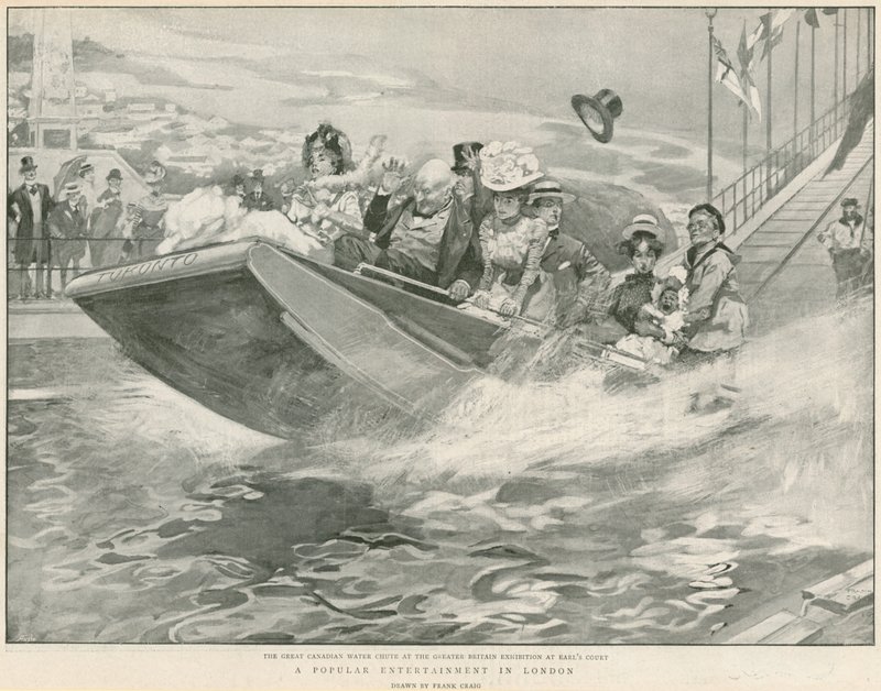 Great Canadian Water Chute Iso-Britannian näyttelyssä Earl