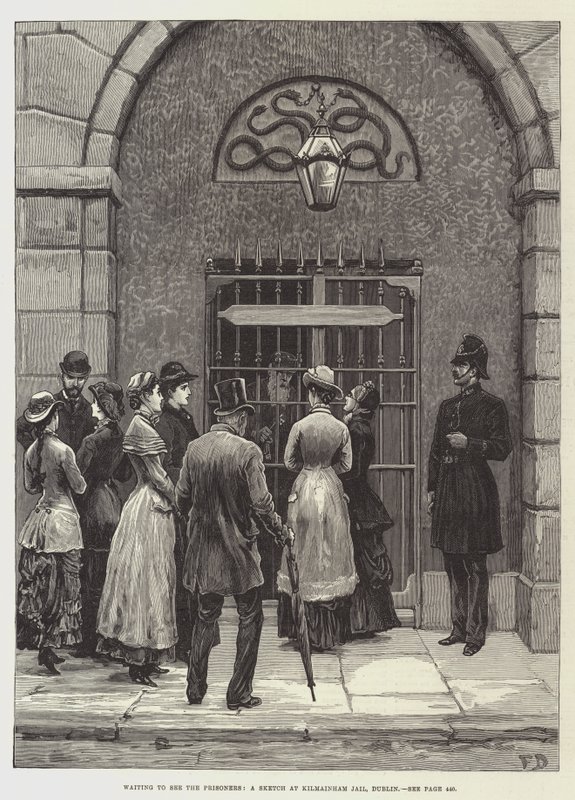 Odotetaan vankien näkemistä, luonnos Kilmainhamin vankilassa Dublinissa tekijältä Frank Dadd