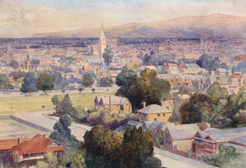 Uusi-Seelanti: Christchurch (värilitro) tekijältä Frank H Wright