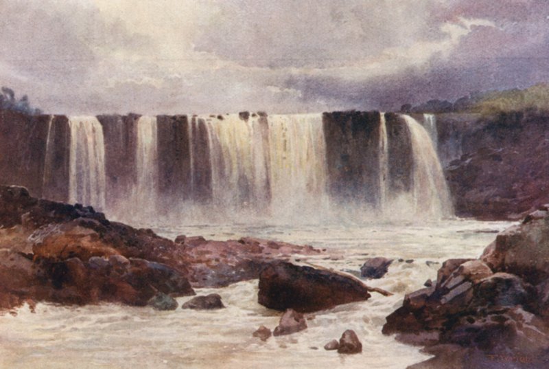 Uusi-Seelanti: Wairua Falls (värilitro): Wairua Falls (värilitro) tekijältä Frank H Wright