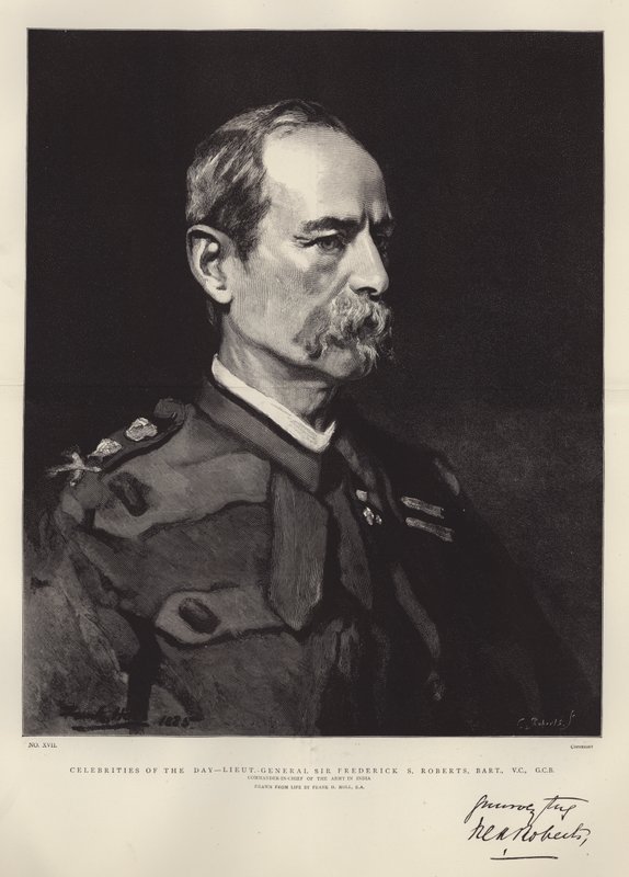 Päivän julkkikset, kenraaliluutnantti Sir Frederick S Roberts, Baronet, VC, GCB tekijältä Frank Holl