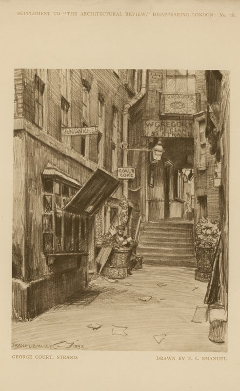 George Court on the Strand (kaiverrus) tekijältä Frank Lewis Emanuel