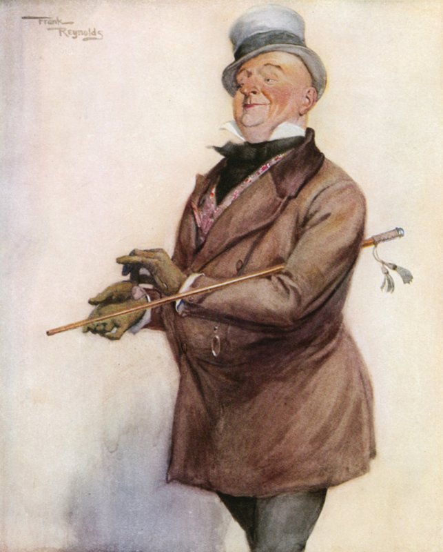 Mr Micawber (värillinen litografia) tekijältä Frank Reynolds