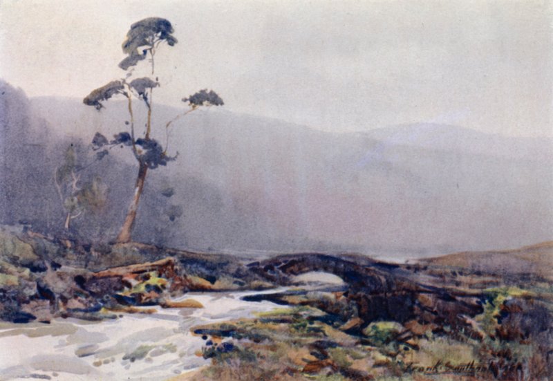 Moorland Stream (väri litho) tekijältä Frank Southgate
