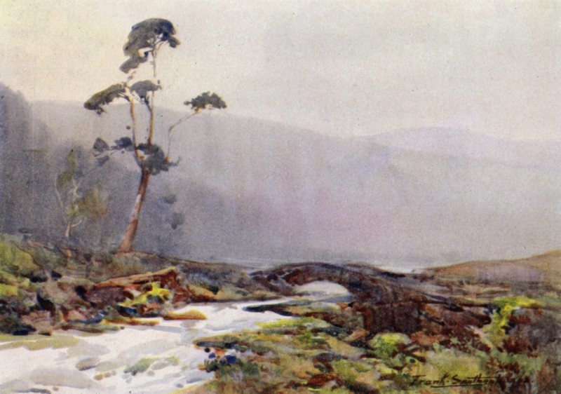 Moorland Stream (väri litho) tekijältä Frank Southgate