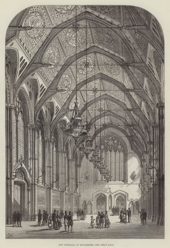 Uusi kaupungintalo Manchesterissa, Great Hall tekijältä Frank Watkins