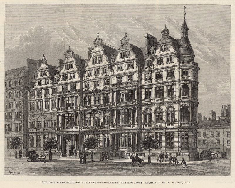The Constitutional Club, Northumberland Avenue (kaiverrus) tekijältä Frank Watkins