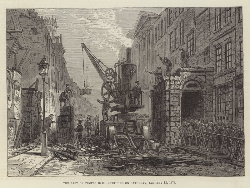The Last of Temple Bar, luonnosteltu lauantaina 12. tammikuuta 1878 tekijältä Frank Watkins