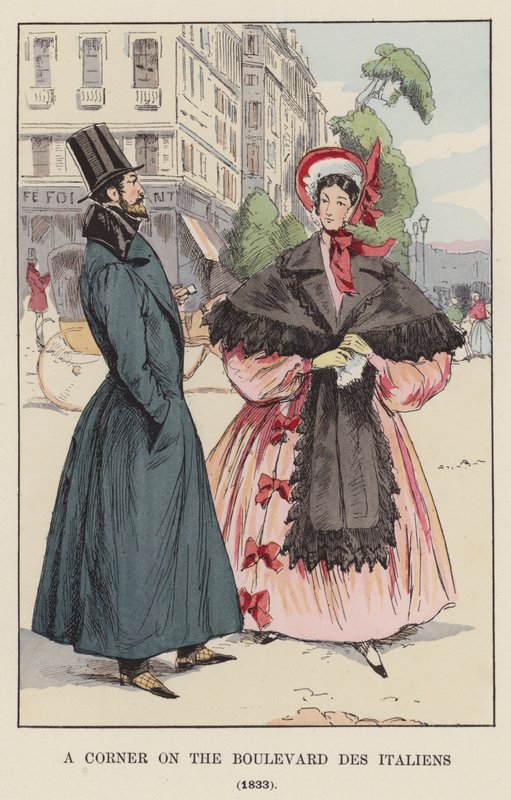 Kulma Boulevard des Italiensilla, 1833 tekijältä François Courboin