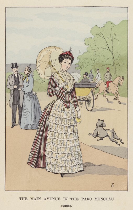 Pääkatu Parc Monceaussa, 1886 tekijältä François Courboin