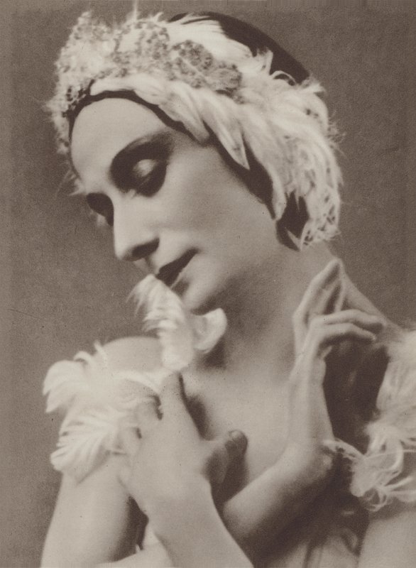 Pavlova elokuvassa The Dying Swan (m/w kuva) tekijältä Frans van Riel