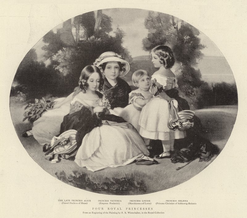 Neljä kuninkaallista prinsessaa tekijältä Franz Xaver Winterhalter