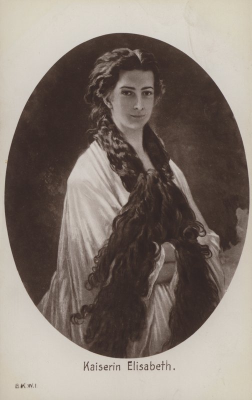Elisabeth Baijerilainen, Itävallan keisari Franz Joseph I:n puoliso (litho) tekijältä Franz Xaver  Winterhalter (after)