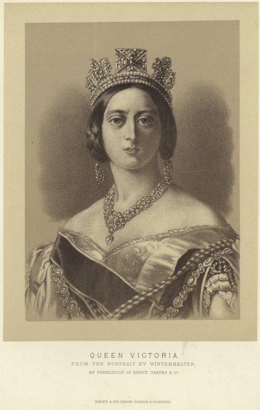 Kuningatar Victorian muotokuva tekijältä Franz Xaver Winterhalter