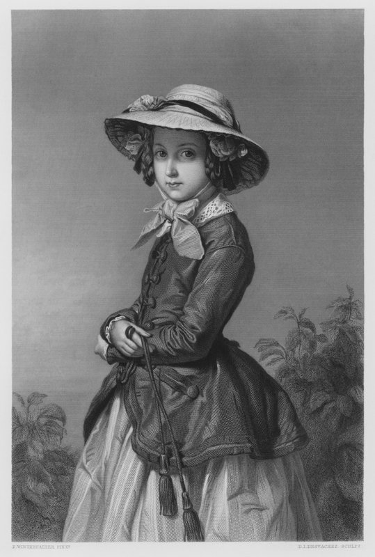 Belgian prinsessa, kuninkaallisen kokoelman kuvasta tekijältä Franz Xaver after Winterhalter
