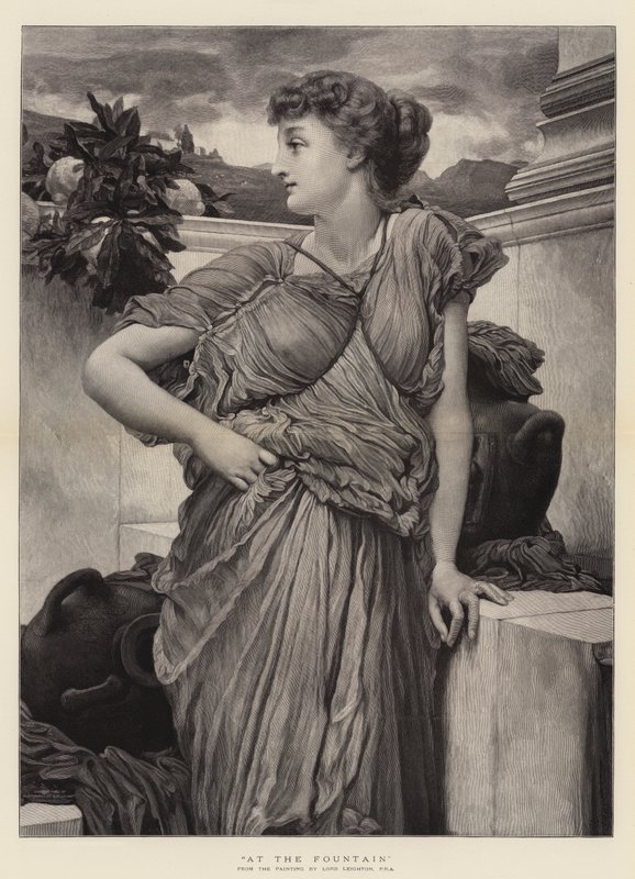 Suihkulähteellä tekijältä Frederic Leighton