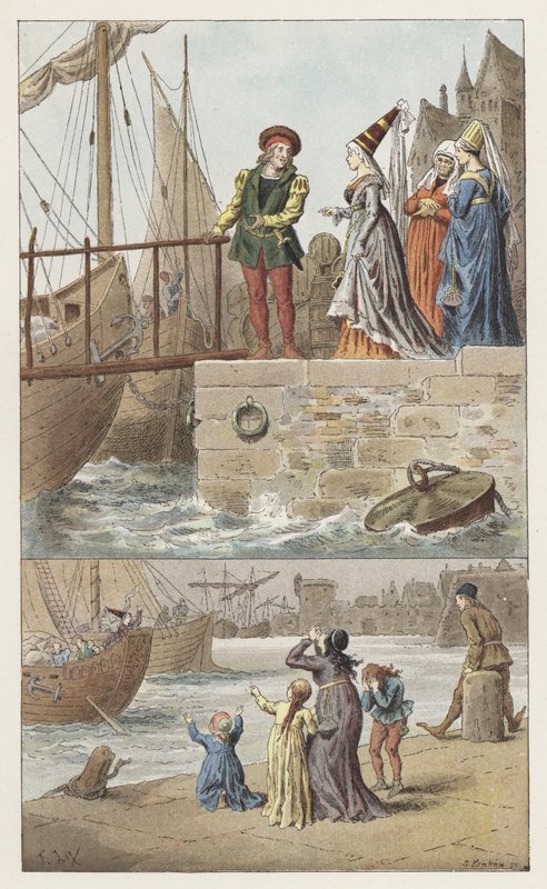 Nantesiin, Nantesiin on saapunut (väri litho) tekijältä Frederic Theodore (after) Lix