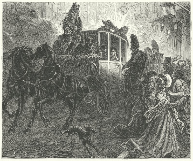Salamurhayritys Napoleonia vastaan, Pariisi tekijältä Frederic Theodore (after) Lix