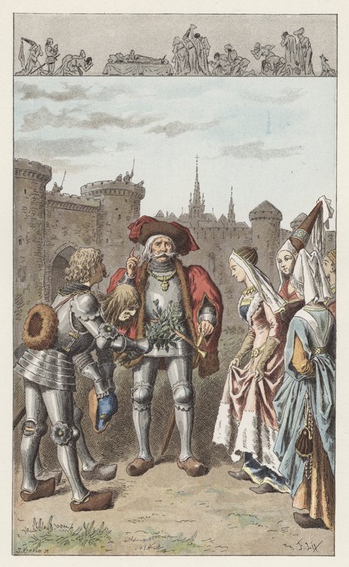 Se oli Anne of Bretagne (väri litho) tekijältä Frederic Theodore (after) Lix