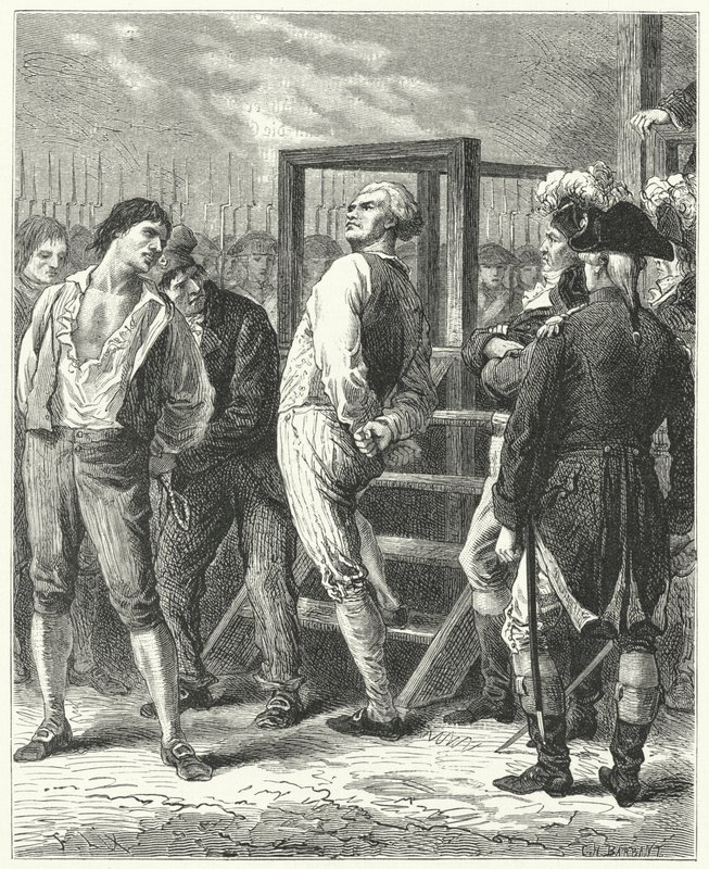 Georges Dantonin teloitus, 1794 tekijältä Frederic Theodore Lix