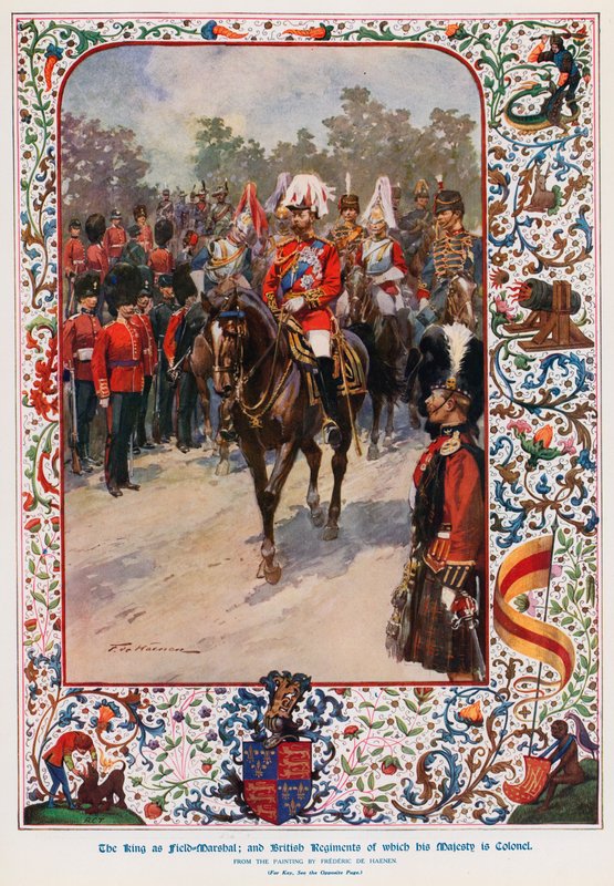 Kuningas George V, Field Marshall, brittiläinen rykmentti, jonka hänen Majesteettinsa on eversti tekijältä Frederic de Haenen