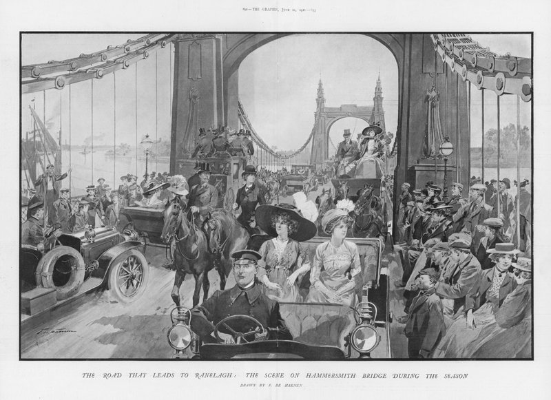 Kohtaus Hammersmithin sillalla kauden aikana tekijältä Frederic de Haenen