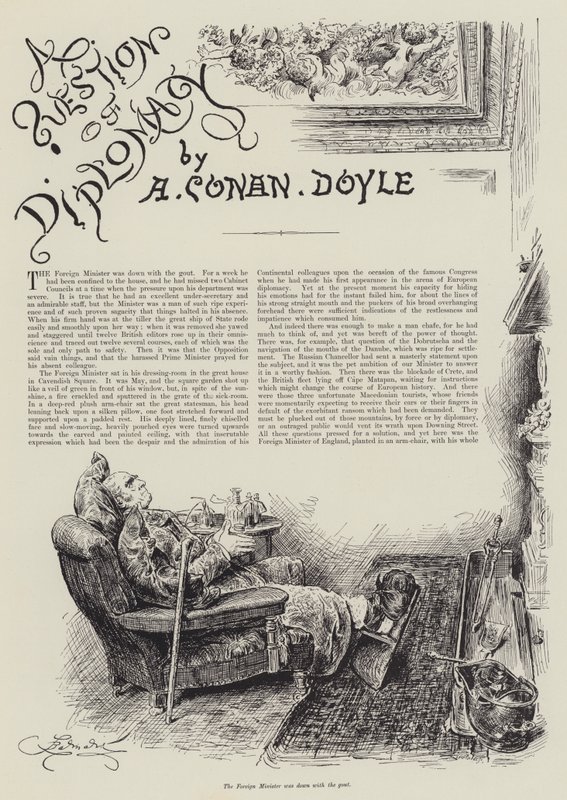 Diplomatian kysymys, Arthur Conan Doyle tekijältä Frederick Barnard