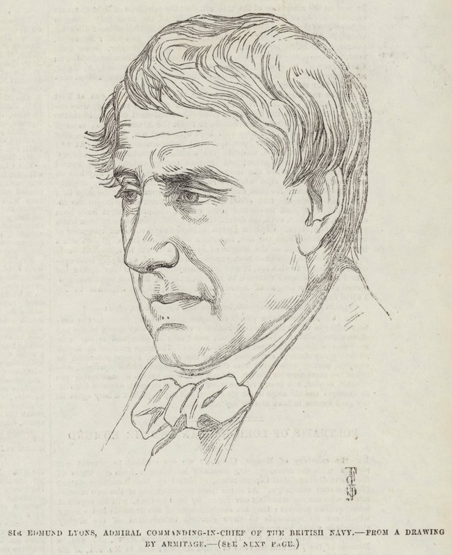 Sir Edmund Lyons, Britannian laivaston ylipäällikkö amiraali tekijältä Frederick John Skill