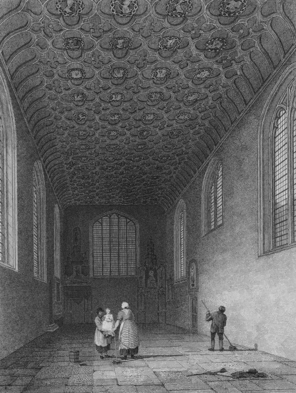 Savoy-kappelin sisustus, Westminster (kaiverrus) tekijältä Frederick (after) Nash