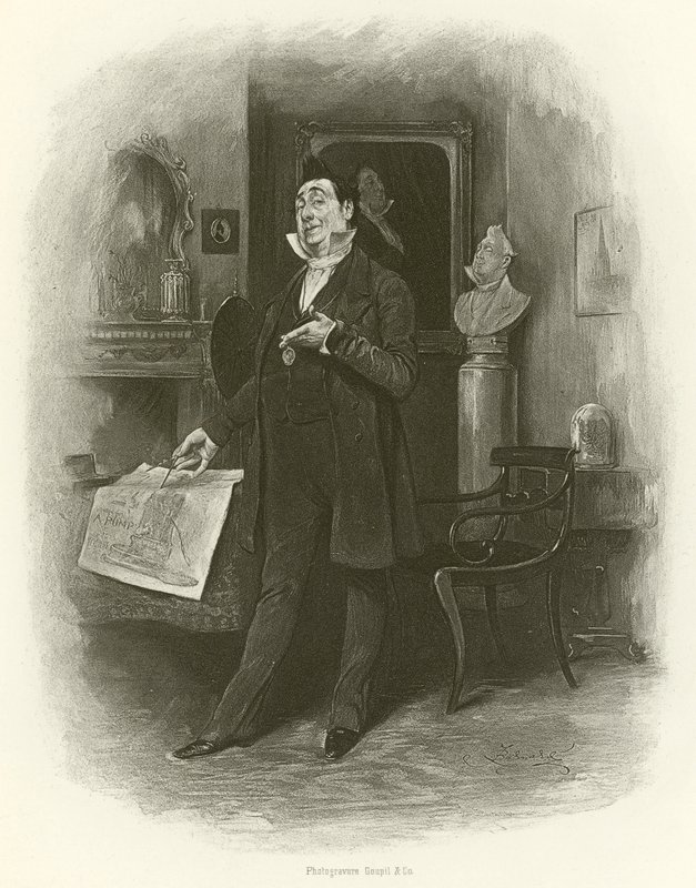 Mr. Pecksniff (syväpaino) tekijältä Frederick Barnard