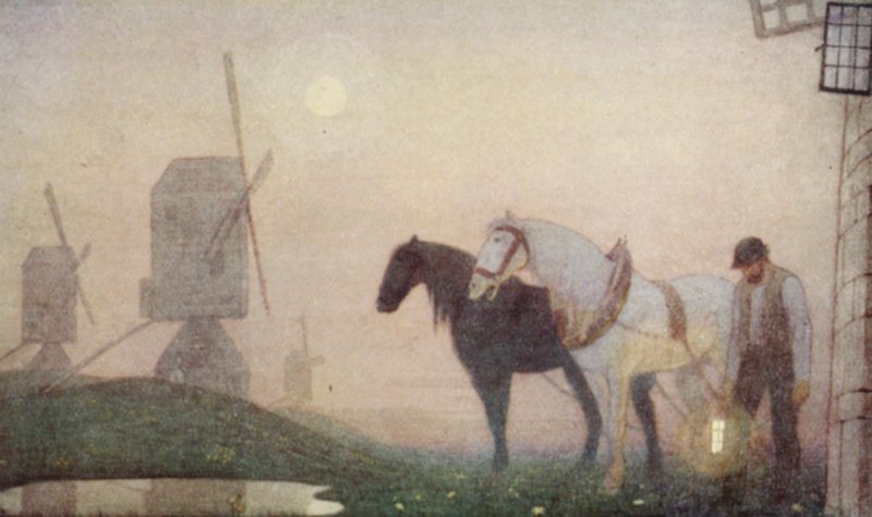 Kveekaripyhimykset: (värilitografia). tekijältä Frederick Cayley Robinson