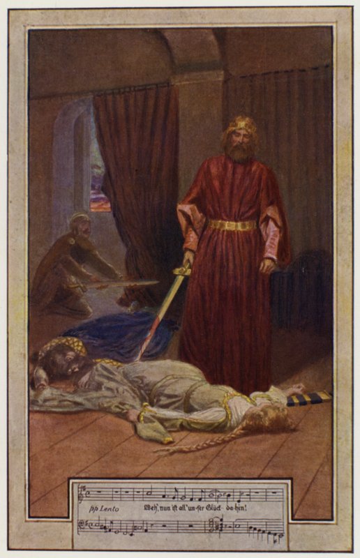 Hän on yllättynyt salamurhaajista (väri litho) tekijältä Frederick Colin Tilney