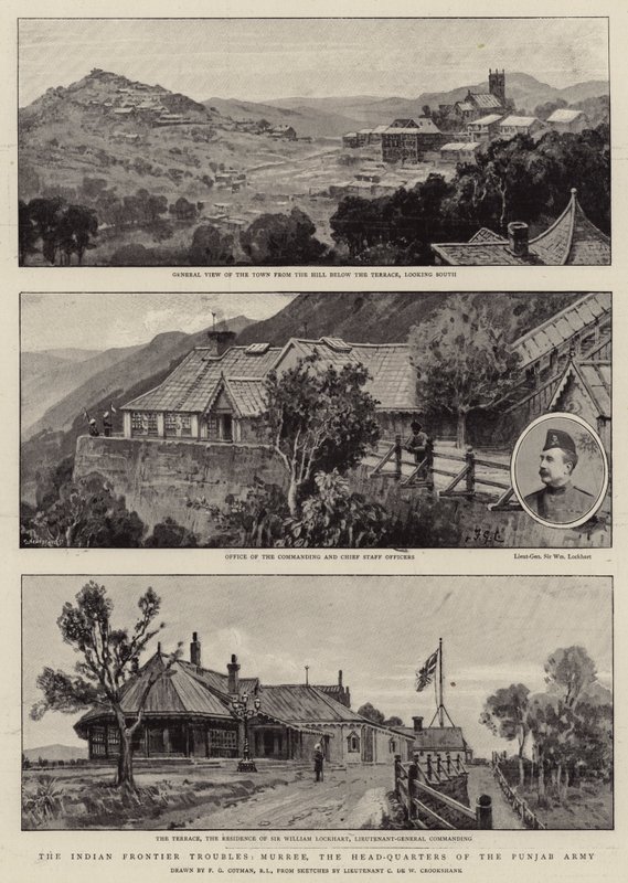 Intian rajaongelmat, Murree, Punjabin armeijan päämaja tekijältä Frederick George Cotman