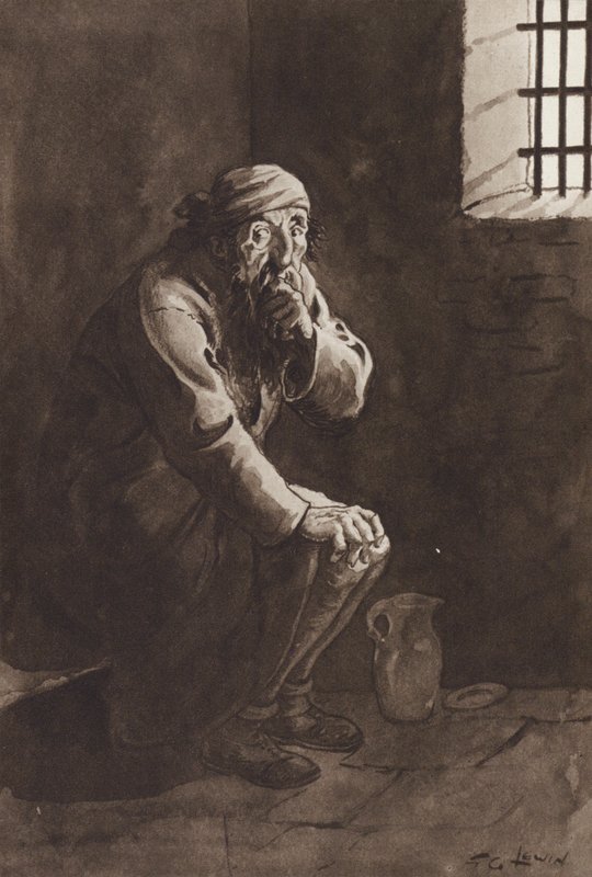 Fagin, Oliver Twist, Charles Dickens (syväpaino) tekijältä Frederick George Lewin