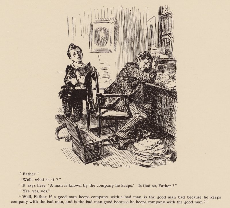 Miehen tuntee seurasta, jota hän pitää (litho) tekijältä Frederick Henry Townsend