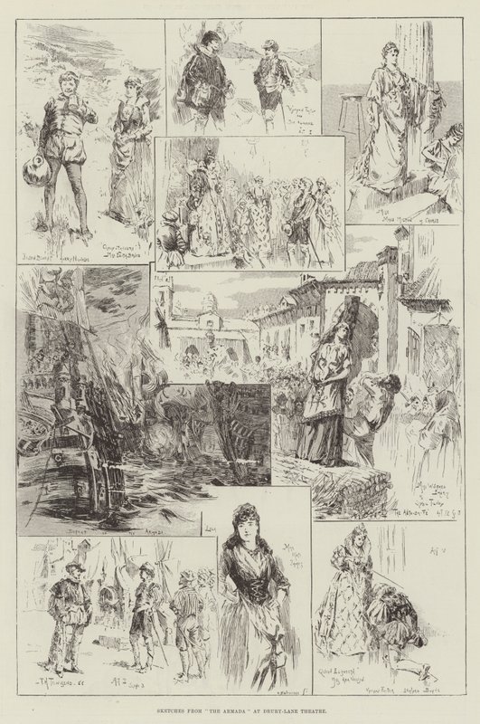 Sketsejä Drury-Lane-teatterin Armadasta tekijältä Frederick Henry Townsend