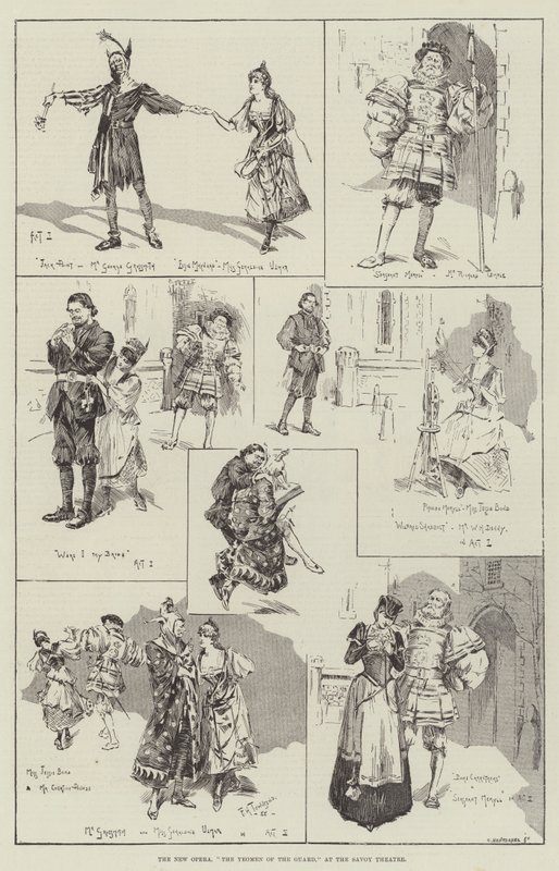 Uusi ooppera, The Yeomen of Guard, Savoy-teatterissa tekijältä Frederick Henry Townsend
