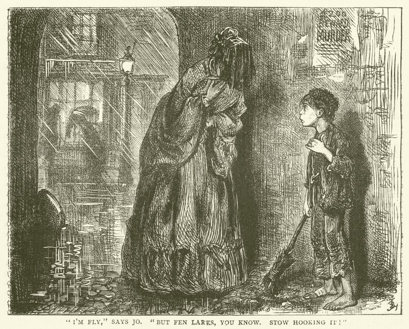 Kuvitus Bleak Housesta tekijältä Frederick L. Bernard